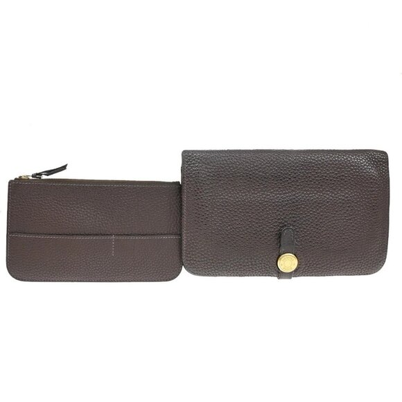 Hermes Handbags - HERMES Logos Dogon GM Long Bifold Wallet Togo Leather Brown GHW 86YH814